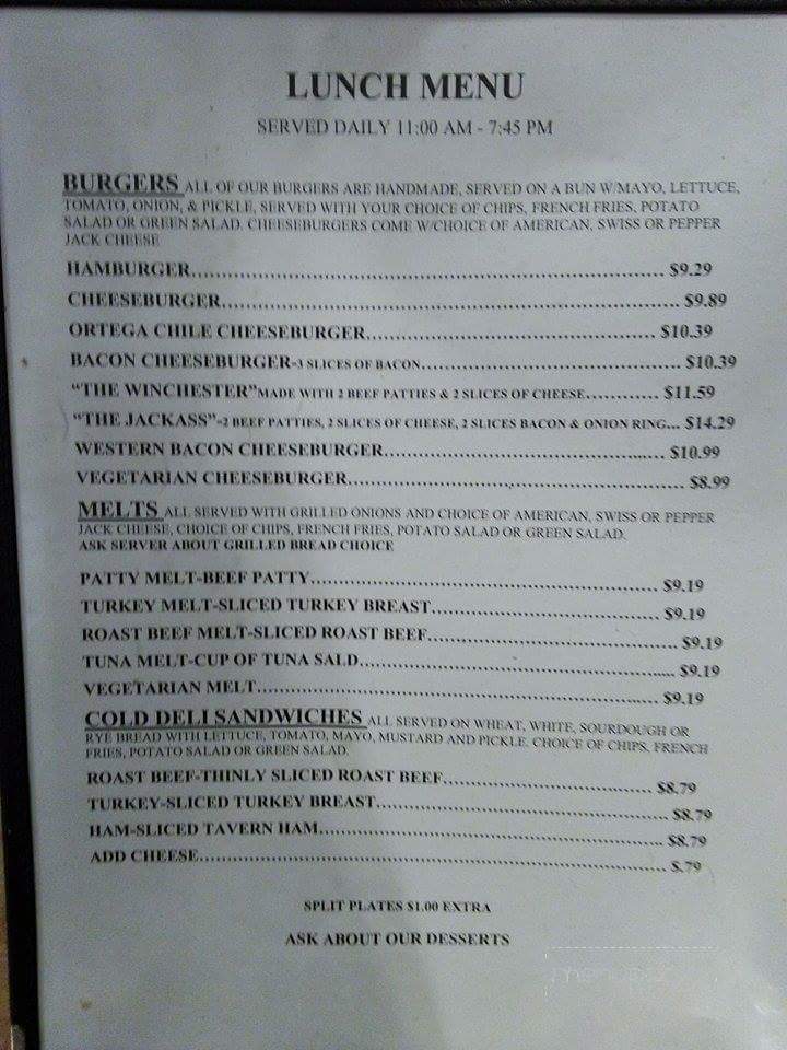 Buckshot Deli & Diner - Niland, CA menu_pic