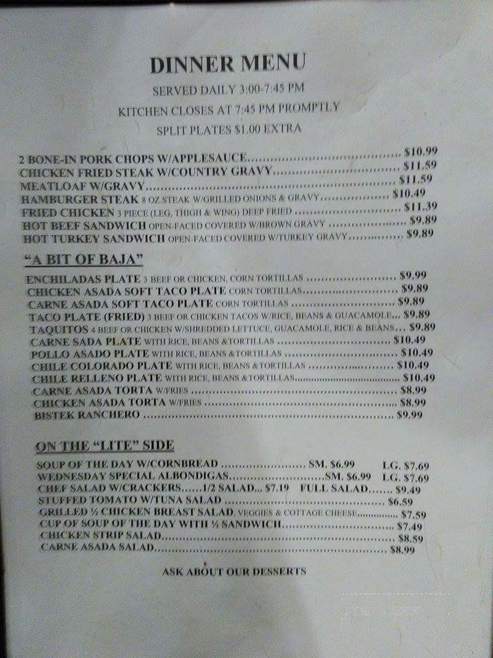 Buckshot Deli & Diner - Niland, CA menu_pic
