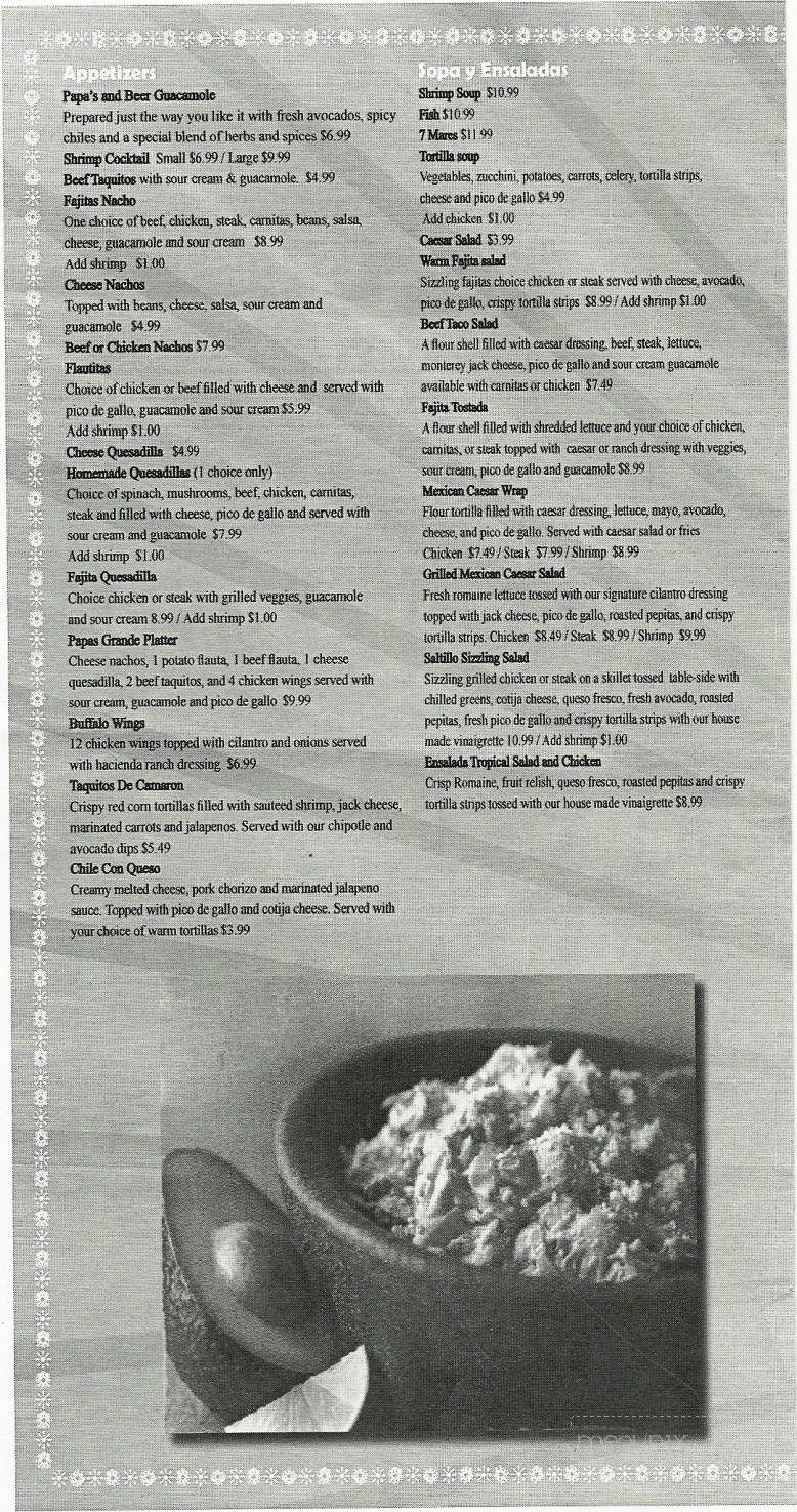 El Que Pasa - Asheville, NC menu_pic
