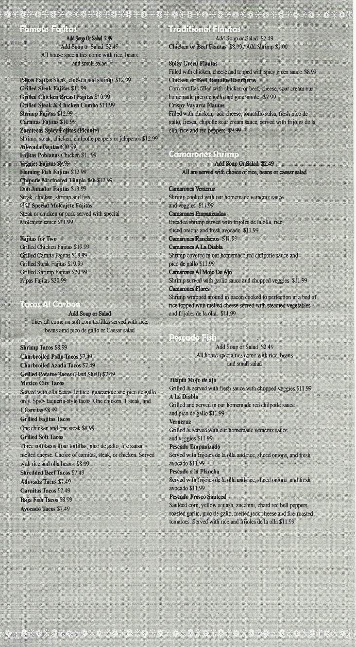 El Que Pasa - Asheville, NC menu_pic