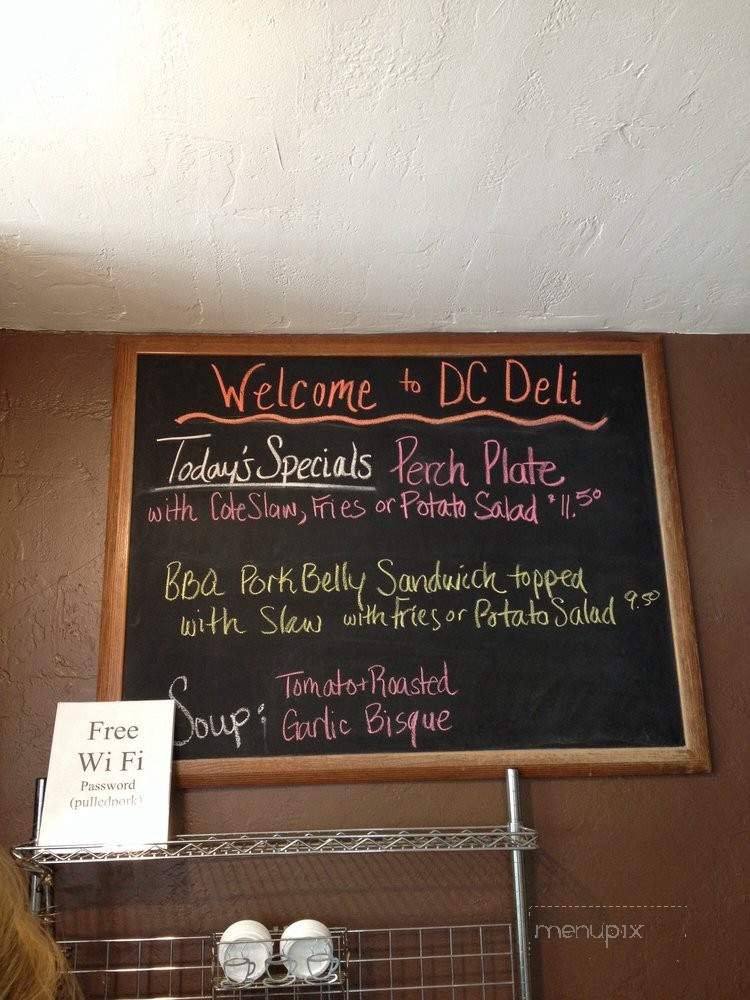 DC Deli - Baileys Harbor, WI menu_pic