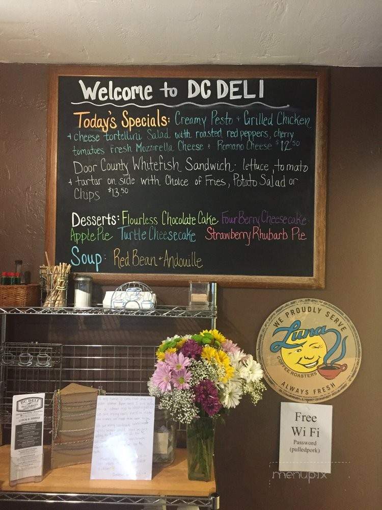 DC Deli - Baileys Harbor, WI menu_pic