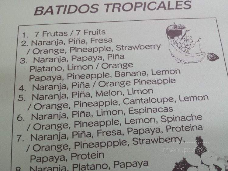 Mary's Bionicos & Raspados - South Gate, CA menu_pic