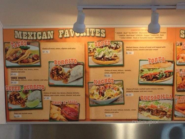 Tacos El Jalisciense - San Jose, CA menu_pic