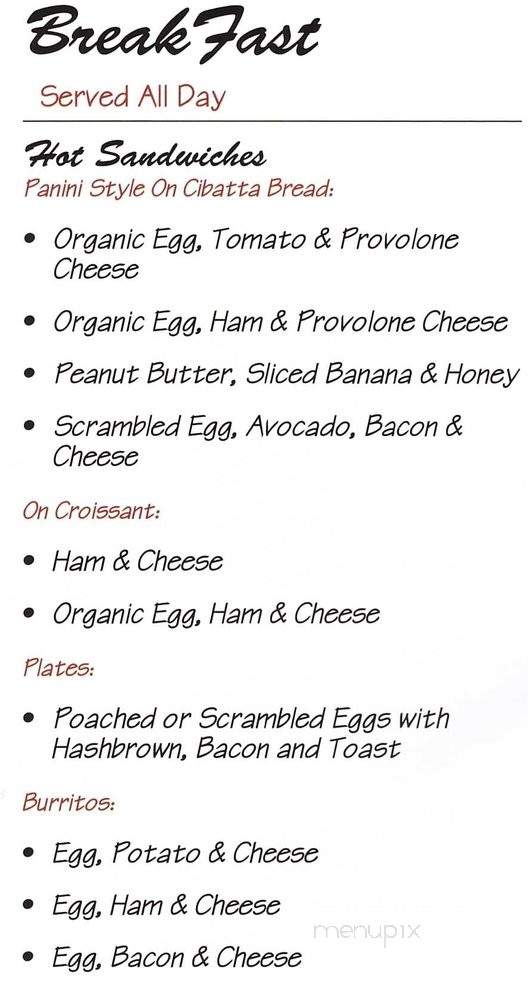 Cafe Dia - Long Beach, CA menu_pic