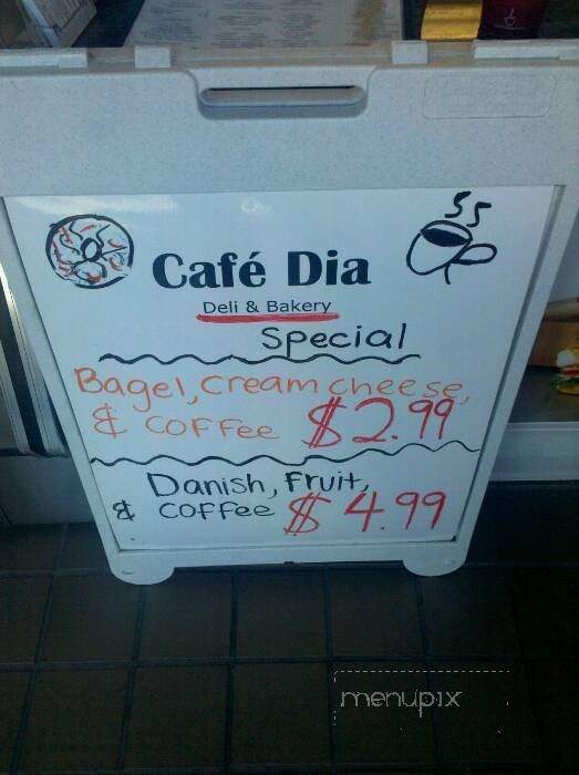 Cafe Dia - Long Beach, CA menu_pic