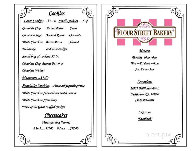 Flour Street Bakery - Bellflower, CA menu_pic