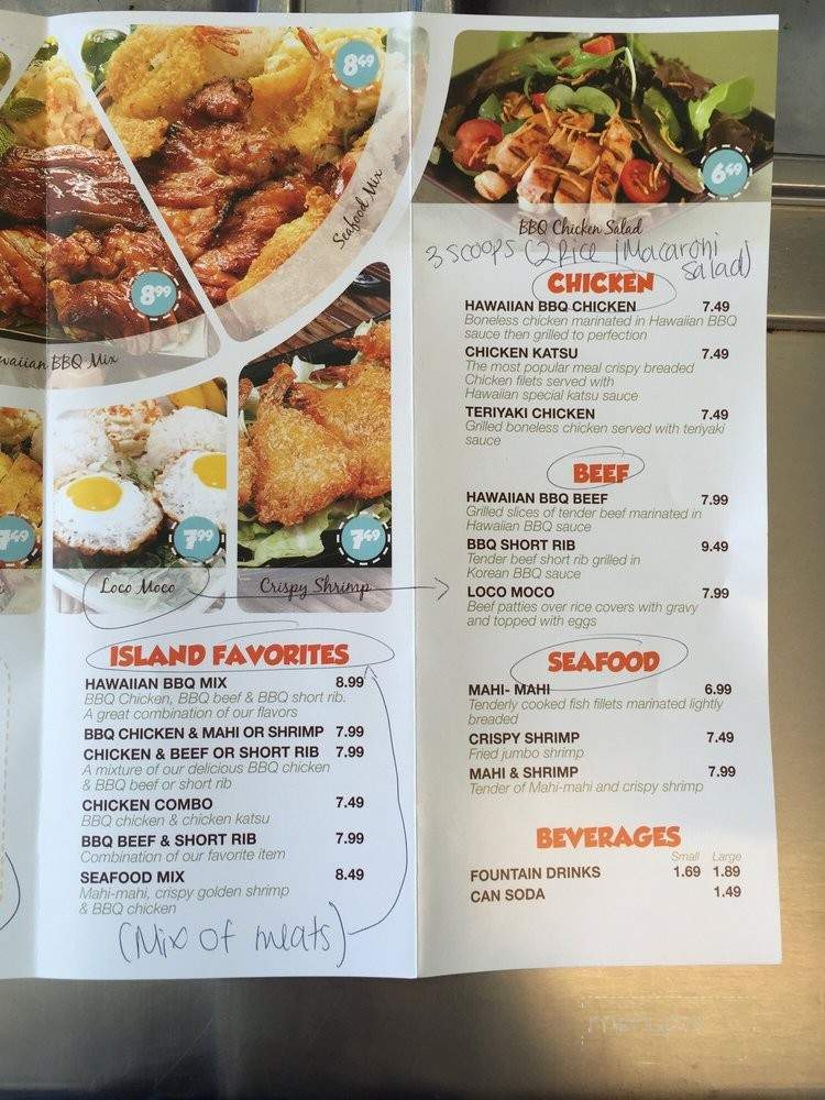 Aloha Hawaiian BBQ & Sushi - Baldwin Park, CA menu_pic