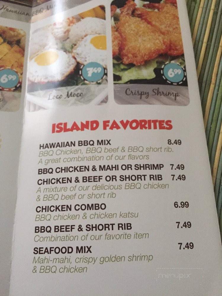 Aloha Hawaiian BBQ & Sushi - Baldwin Park, CA menu_pic