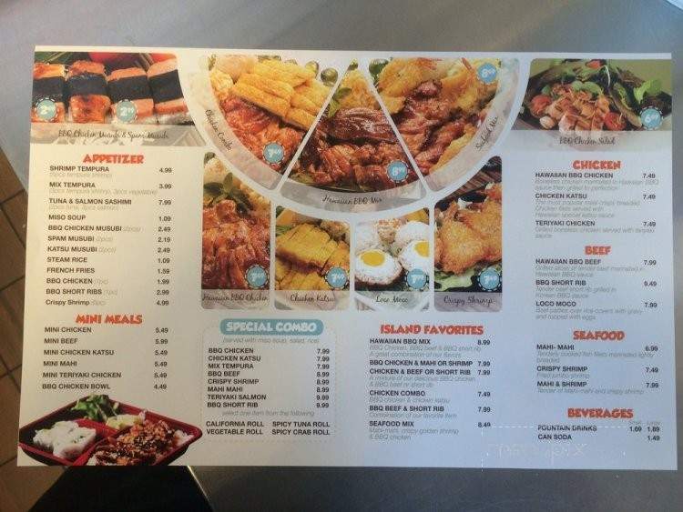 Aloha Hawaiian BBQ & Sushi - Baldwin Park, CA menu_pic