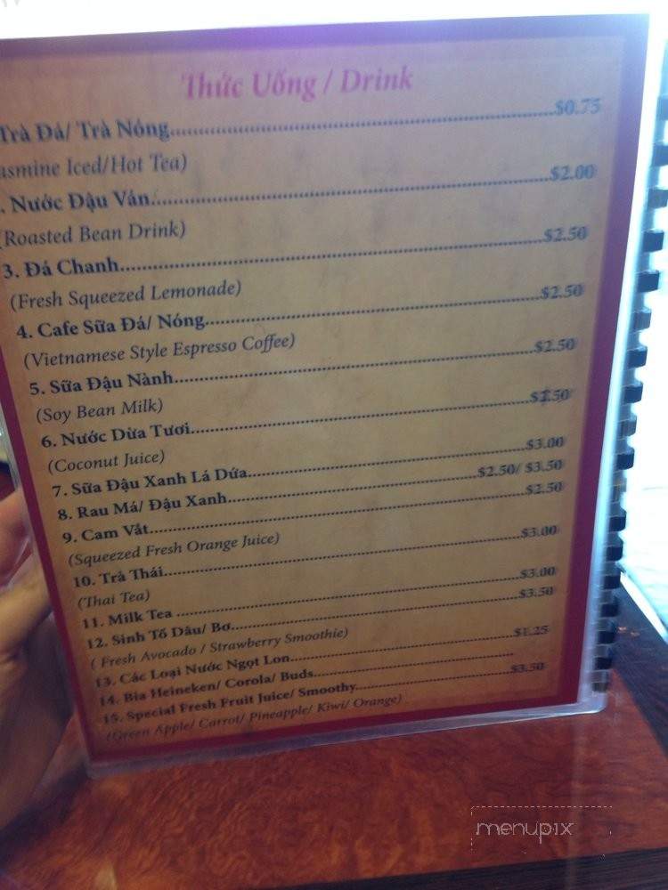 #1 Restaurant - Westminster, CA menu_pic