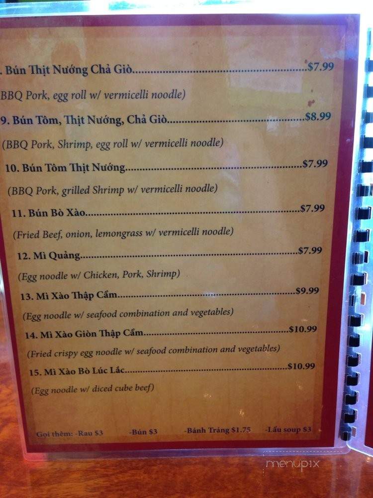 #1 Restaurant - Westminster, CA menu_pic