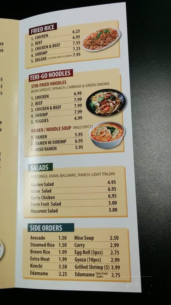 TERI-GO Teriyaki - Cypress, CA menu_pic