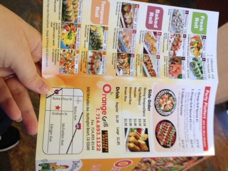 Orange Grill - Huntington Beach, CA menu_pic
