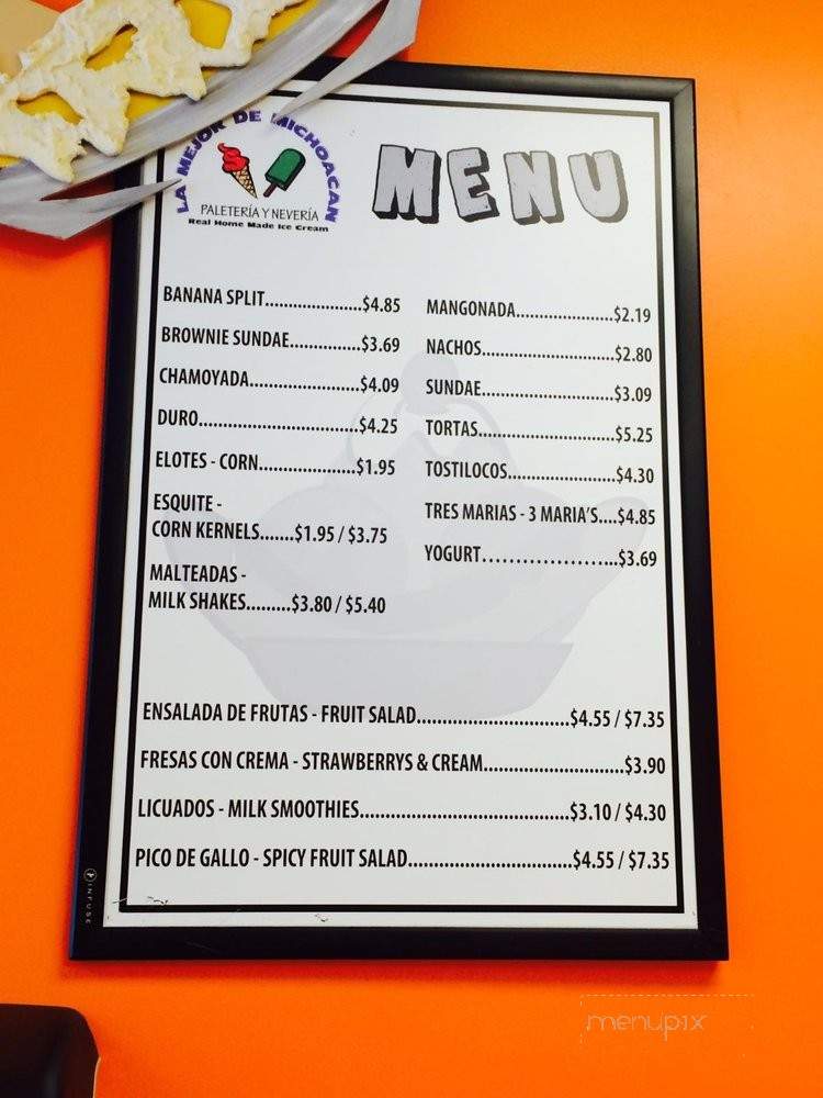 La Mejor De Michoacan 3 - Norcross, GA menu_pic
