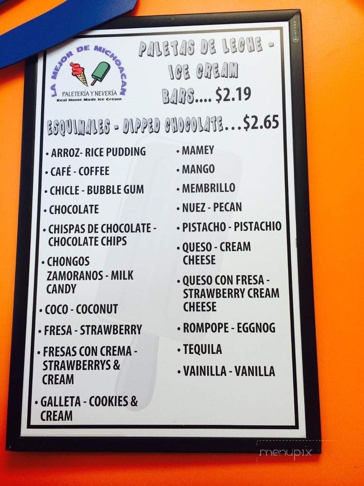 La Mejor De Michoacan 3 - Norcross, GA menu_pic
