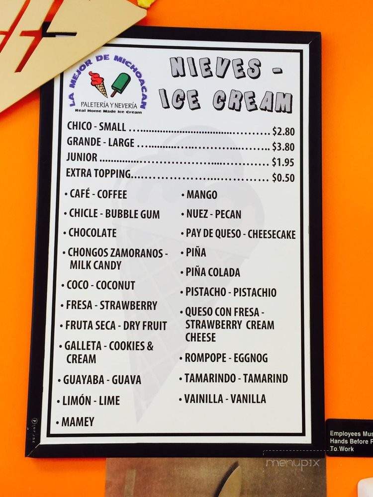 La Mejor De Michoacan 3 - Norcross, GA menu_pic
