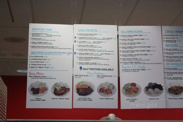 A&G Steaks & Things - Wahiawa, HI menu_pic
