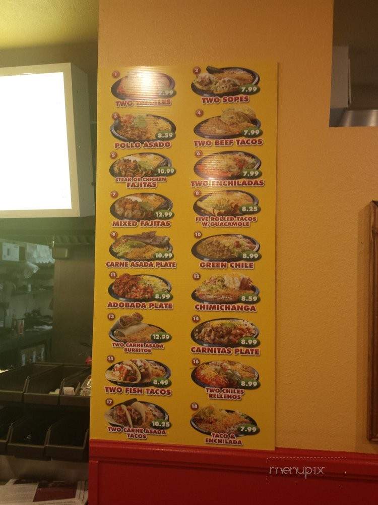Francisco's Mexican Food - Williams, AZ menu_pic