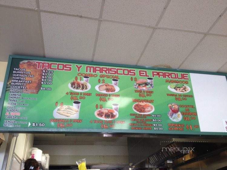 Tacos El Parque - Gardena, CA menu_pic