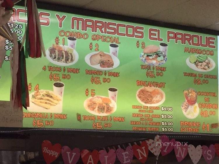 Tacos El Parque - Gardena, CA menu_pic