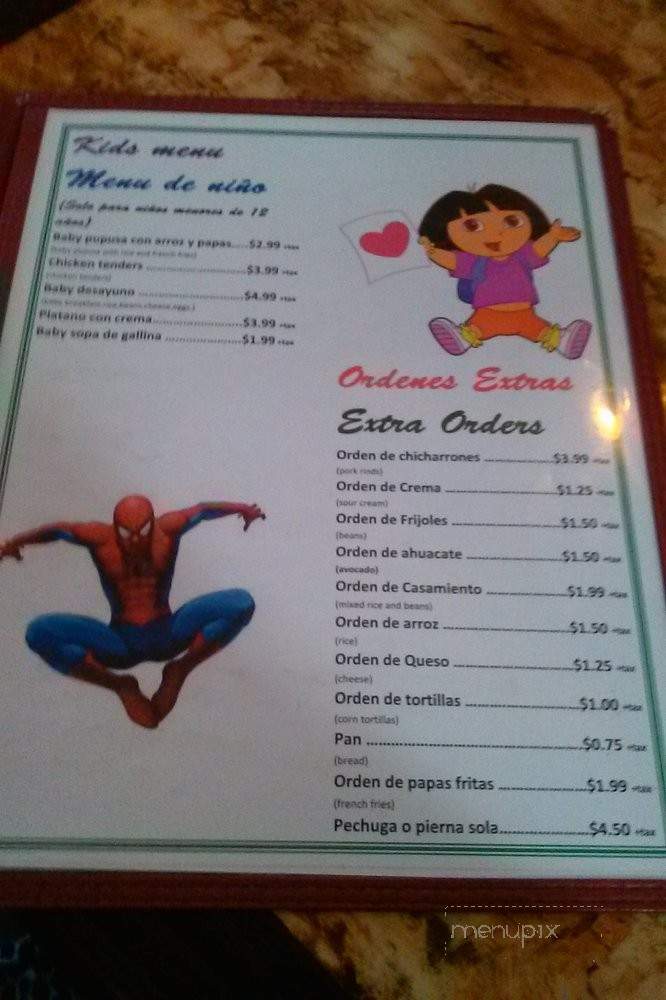 Pupuseria El Kiosco - Long Beach, CA menu_pic