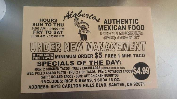 /250245941/Alobertos-Taco-Shop-San-Diego-CA - San Diego, CA