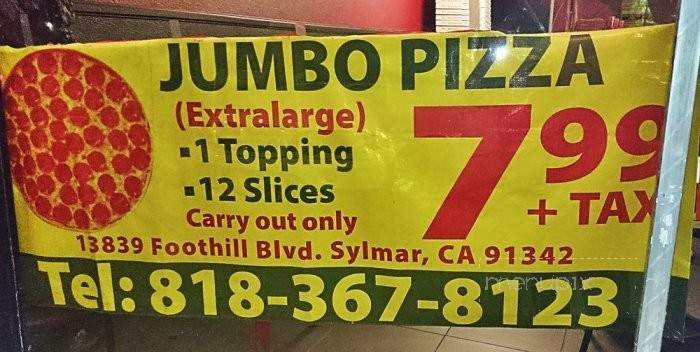 Bambinos Pizzeria - Sylmar, CA menu_pic