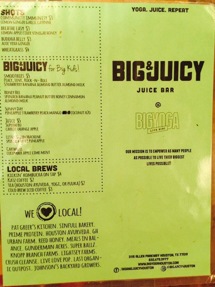 /250755689/Big-and-Juicy-Juice-Bar-Menu-Houston-TX - Houston, TX