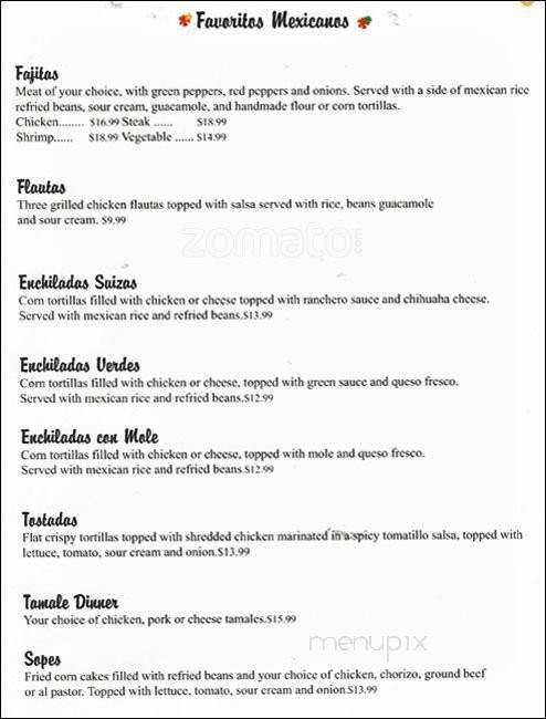Las Marias - Evanston, IL menu_pic