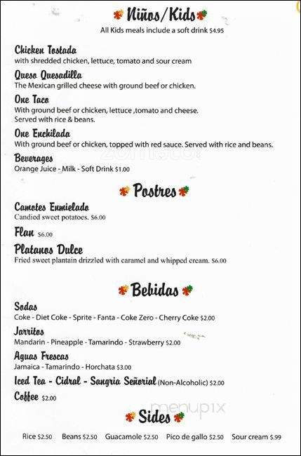 Las Marias - Evanston, IL menu_pic