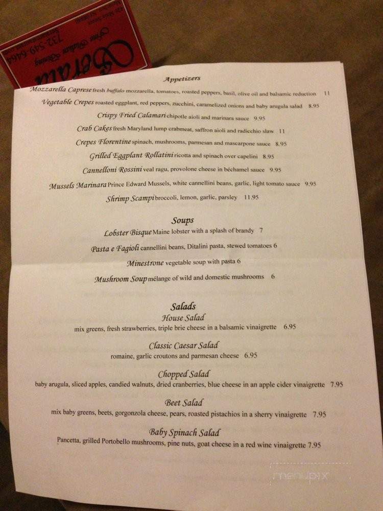 Serata - Metuchen, NJ menu_pic