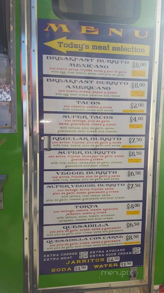 D'Alicia's Taqueria - Emeryville, CA menu_pic