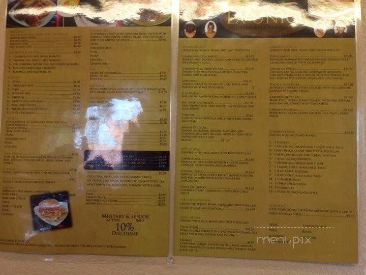 La Unica Tortilleria Y Taqueria - Willcox, AZ menu_pic
