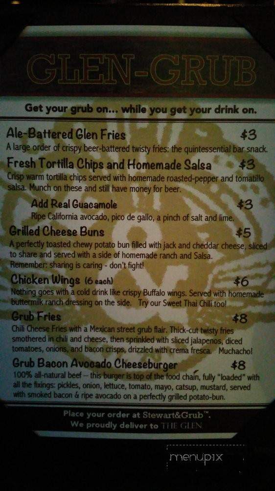 Stewart & Grub - Downey, CA menu_pic