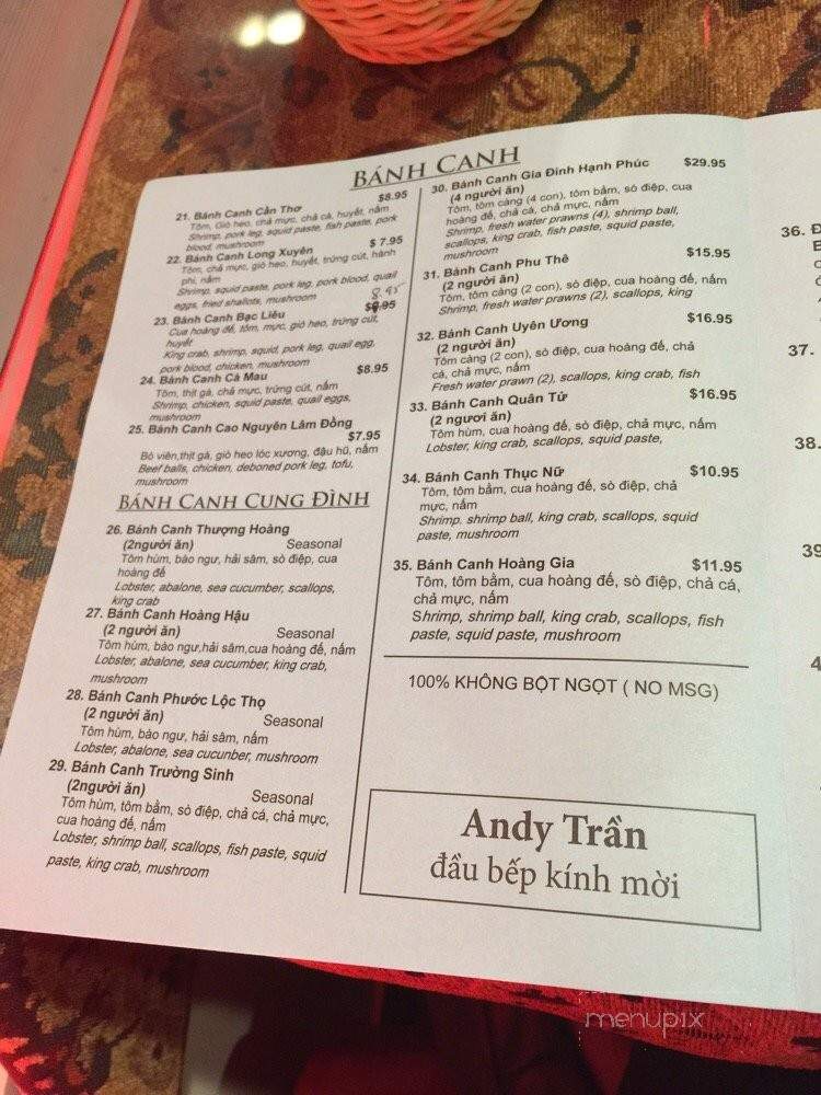 Trung Vuong - Garden Grove, CA menu_pic