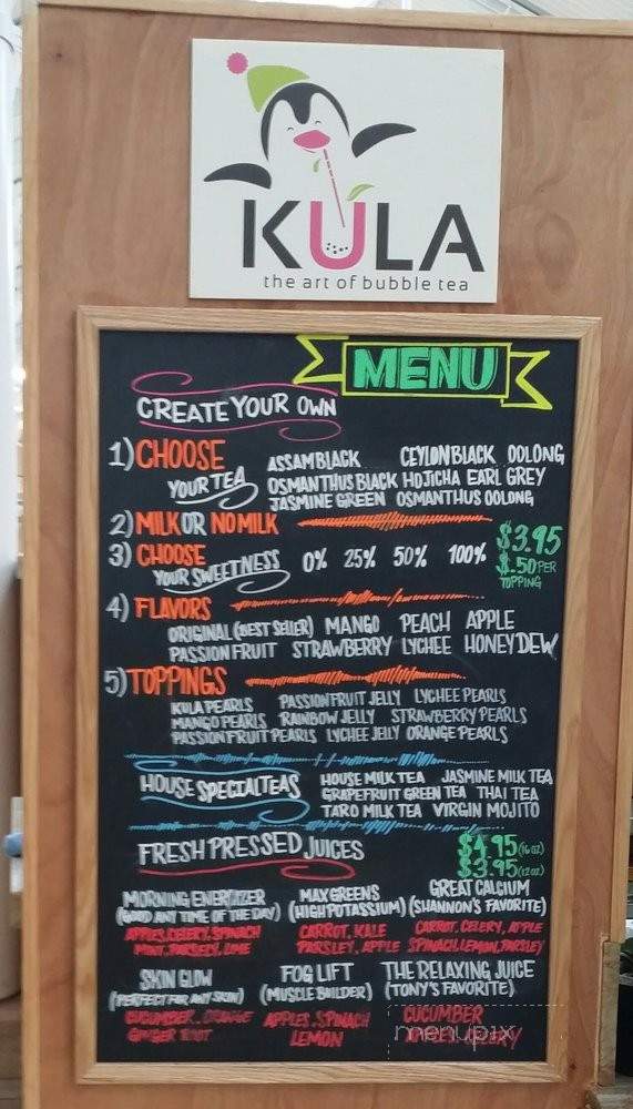 Kula Tea and Juice - Santa Clarita, CA menu_pic