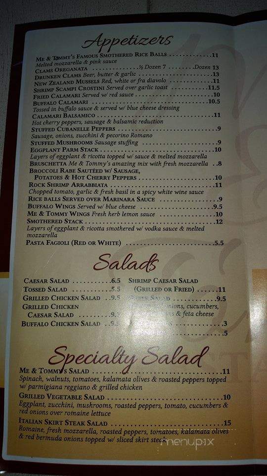 Me & Tommy's Bar and Restaurant - Belleville, NJ menu_pic