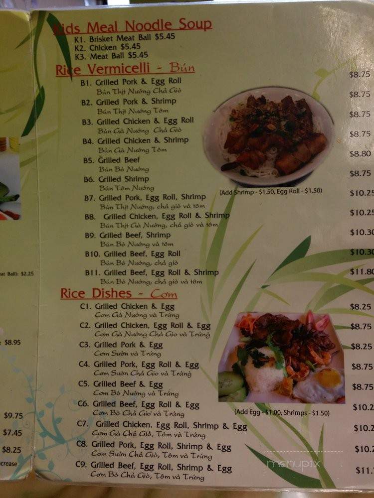 Top Pho - Fife, WA menu_pic