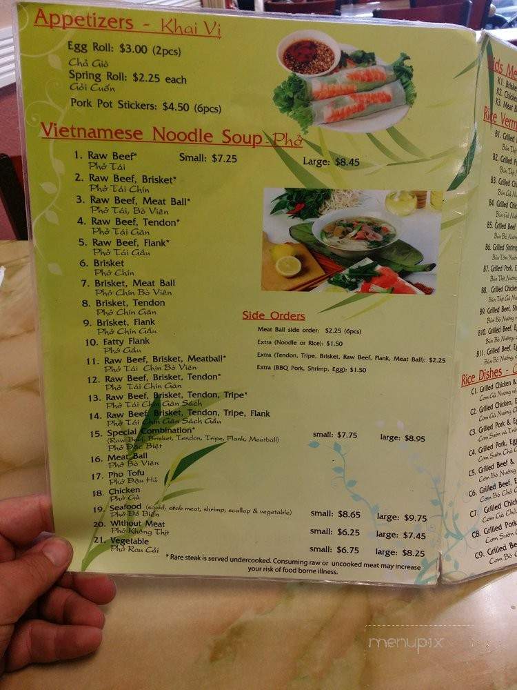 Top Pho - Fife, WA menu_pic