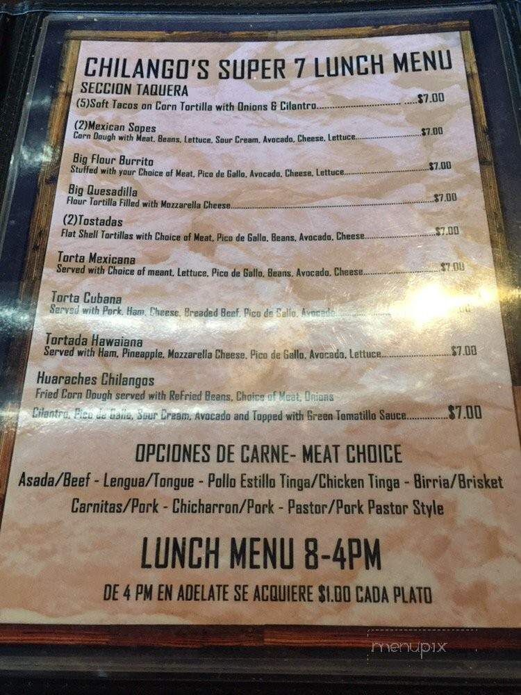 Taqueria Chilangos - Kenner, LA menu_pic