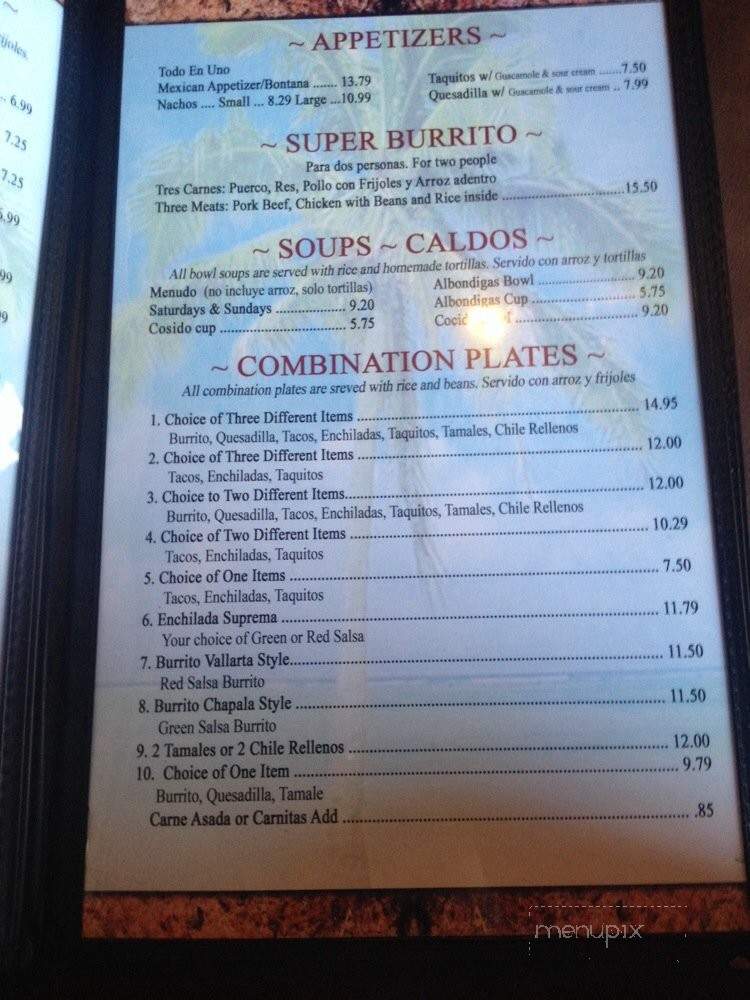 Guadalajara Mexican Restaurant - Fresno, CA menu_pic