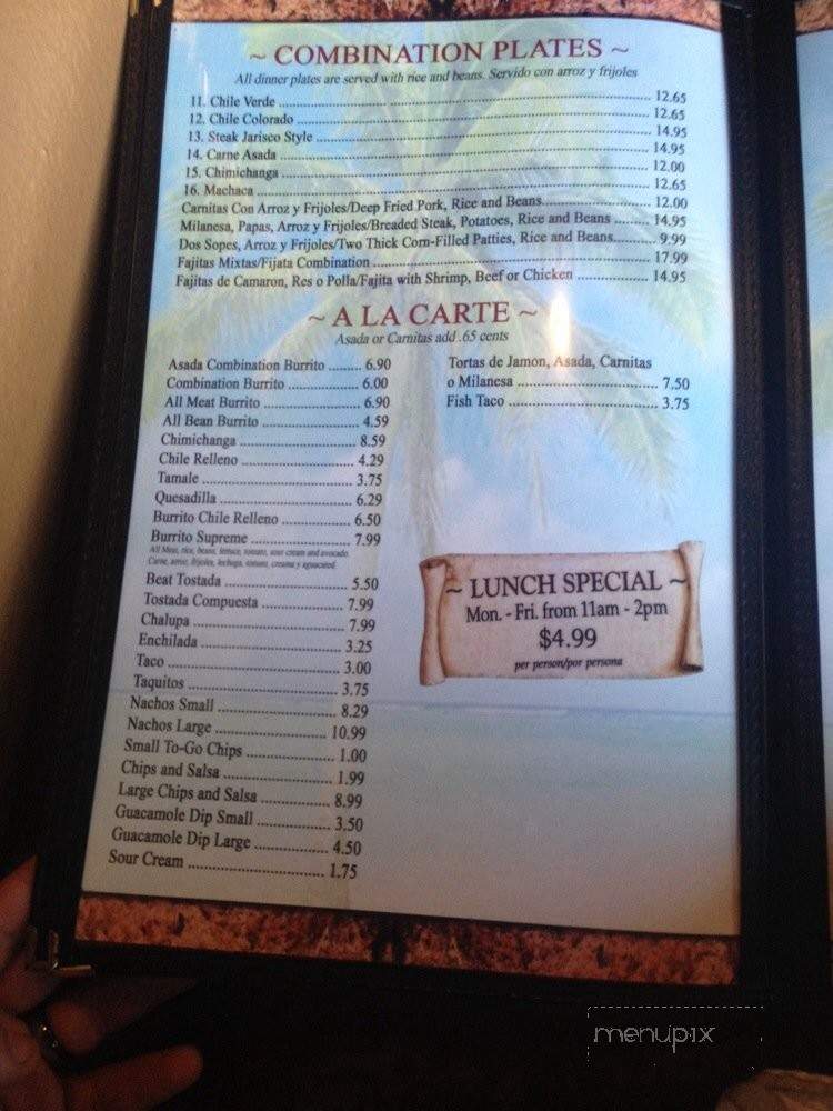 Guadalajara Mexican Restaurant - Fresno, CA menu_pic