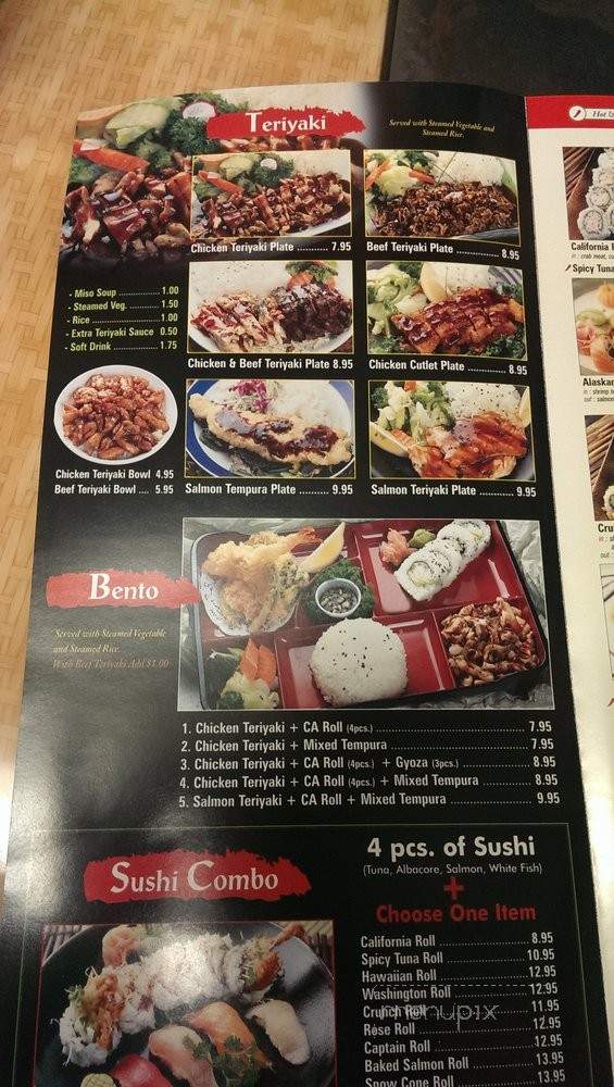 Raku - Whittier, CA menu_pic
