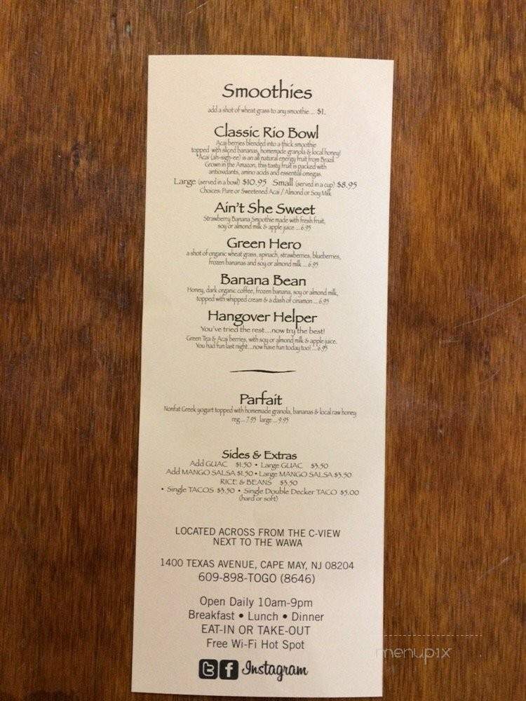 Big Wave Burritos - Cape May, NJ menu_pic