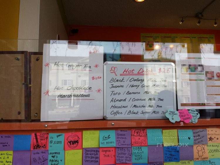Coomax Tea Shop - Millbrae, CA menu_pic
