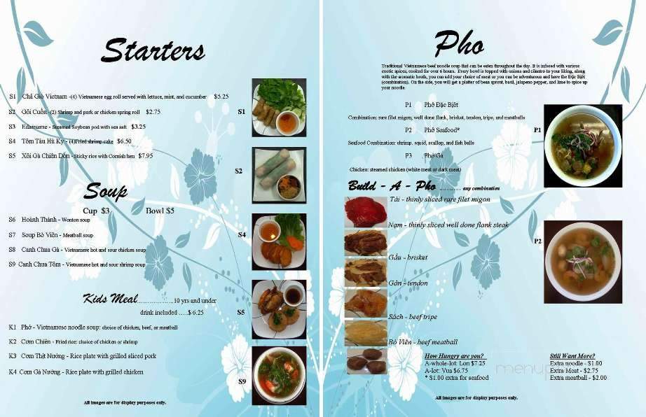 Pho Real Vietnamese Restaurant - Houston, TX menu_pic