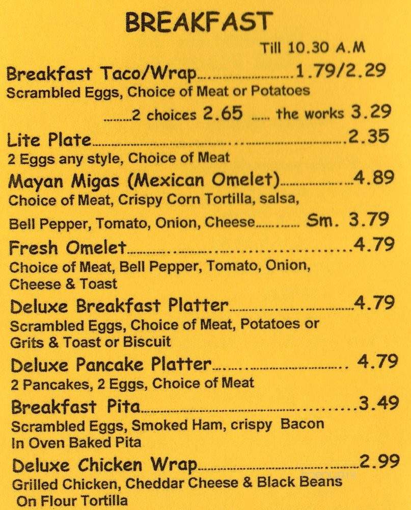 Menu of Deli Deluxe in Houston, TX 77002