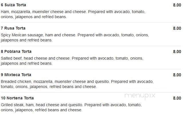 Don Pepe Tortas & Jugos - Brooklyn, NY menu_pic
