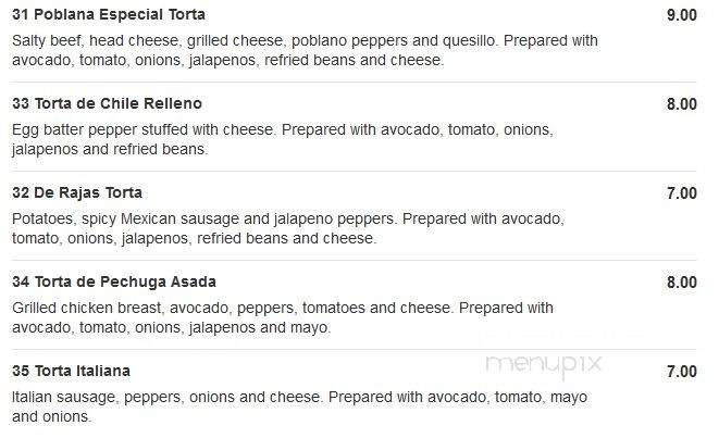 Don Pepe Tortas & Jugos - Brooklyn, NY menu_pic